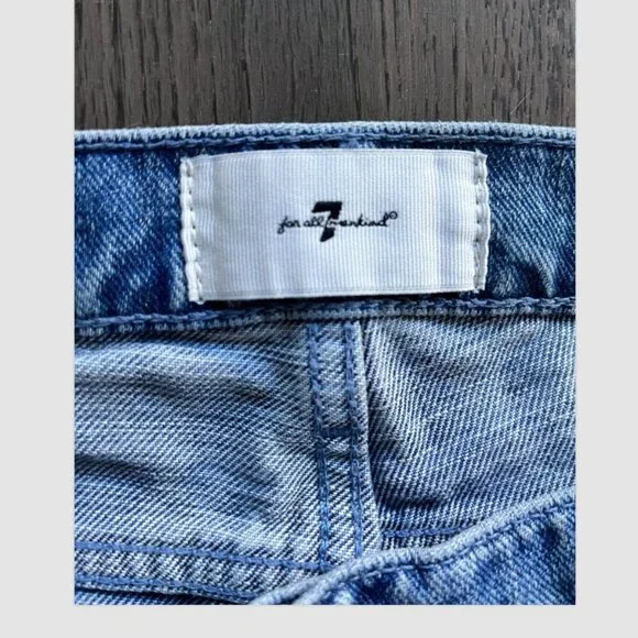 7 For All Mankind Maribel Bootcut Jeans Size 28 Beaded Floral Embellished Denim - Picture 4 of 10